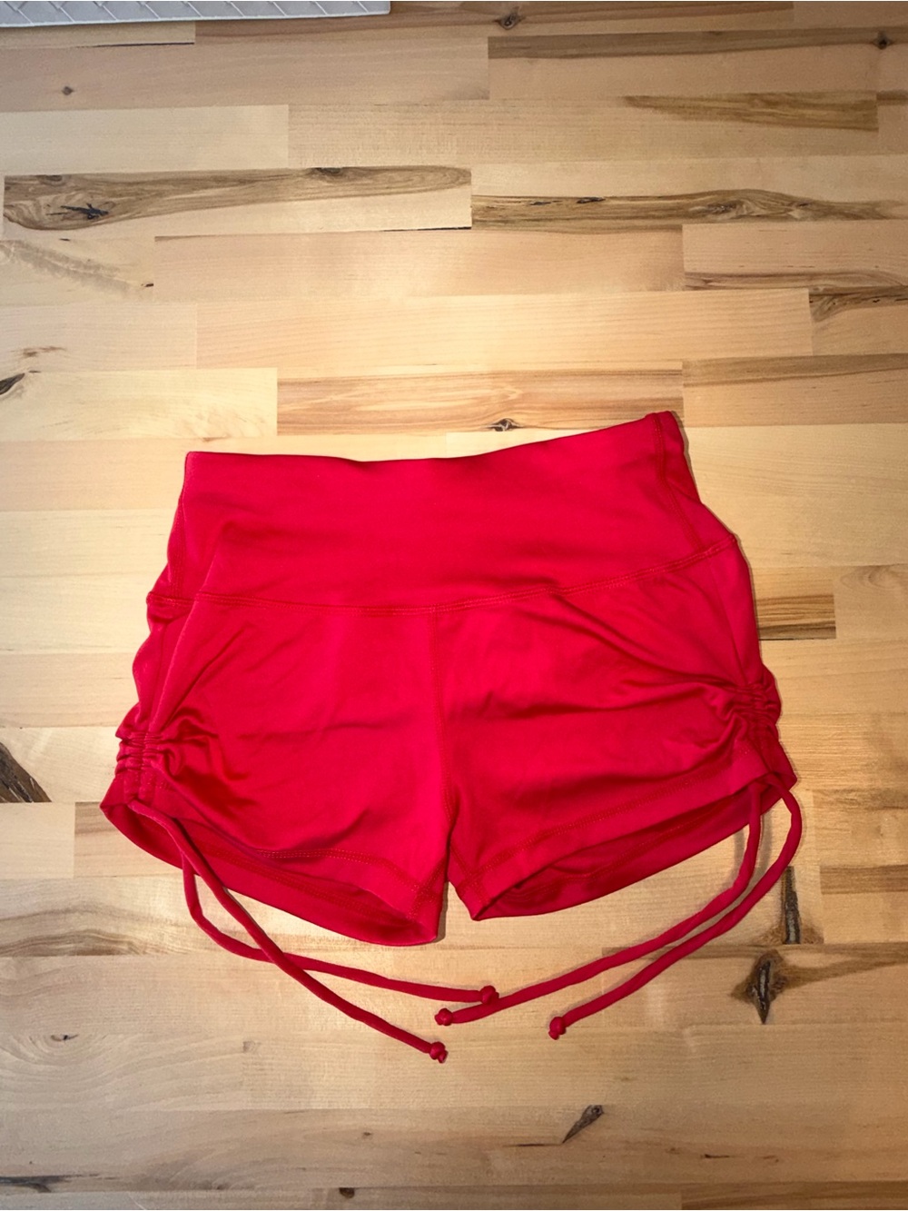 Red Scrunch Workout Shorts